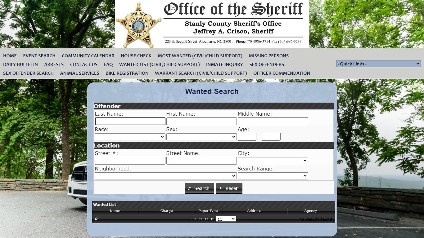 Stanly County Sheriff's Office P2C